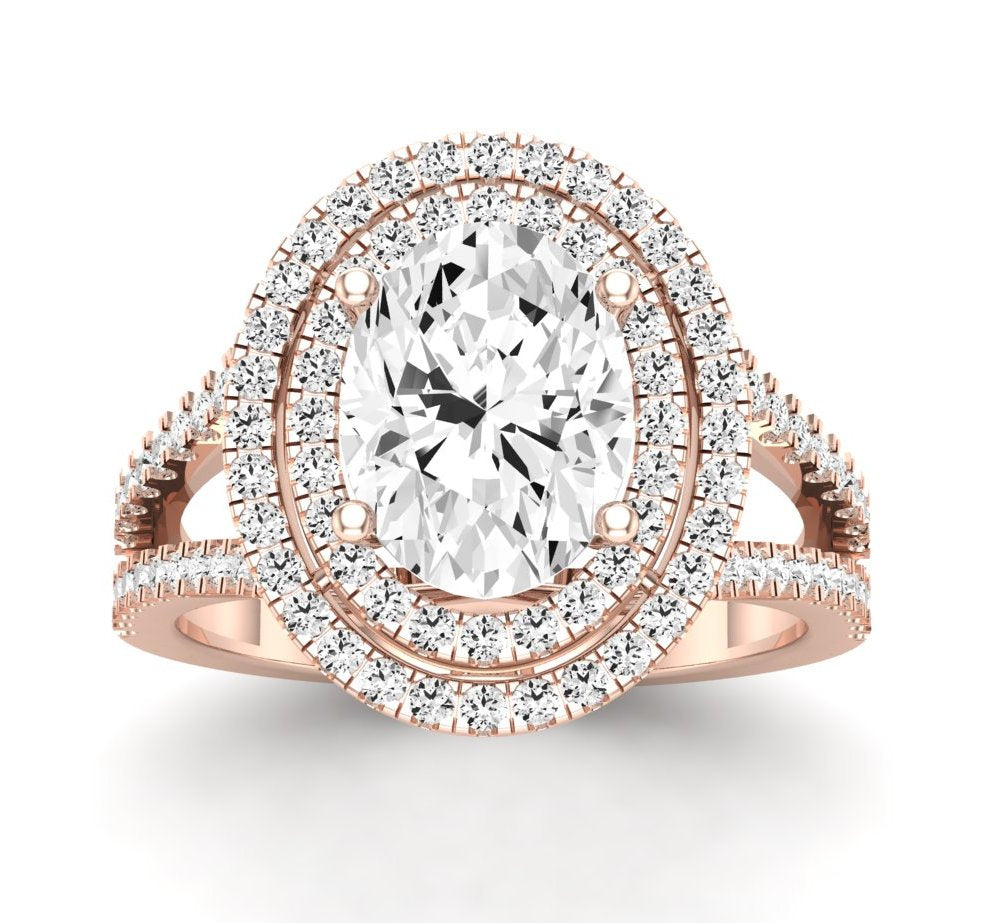 Flora Oval Diamond Engagement Ring (Lab Grown Igi Cert) rosegold
