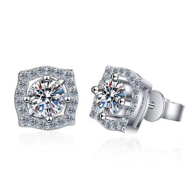 Florie Diamond Earrings (Clarity Enhanced) whitegold