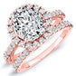 Florizel Cushion Diamond Bridal Set (Lab Grown Igi Cert) rosegold