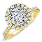 Florizel Cushion Diamond Engagement Ring (Lab Grown Igi Cert) yellowgold