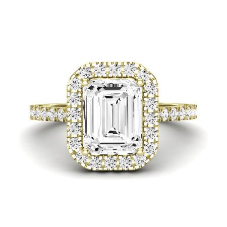 Florizel Diamond Matching Band Only (does Not Include Engagement Ring) For Ring With Emerald Center yellowgold