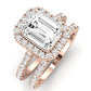 Florizel Diamond Matching Band Only (does Not Include Engagement Ring) For Ring With Emerald Center rosegold