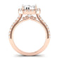 Florizel Diamond Matching Band Only (does Not Include Engagement Ring) For Ring With Emerald Center rosegold