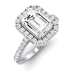 Florizel Emerald Moissanite Bridal Set whitegold