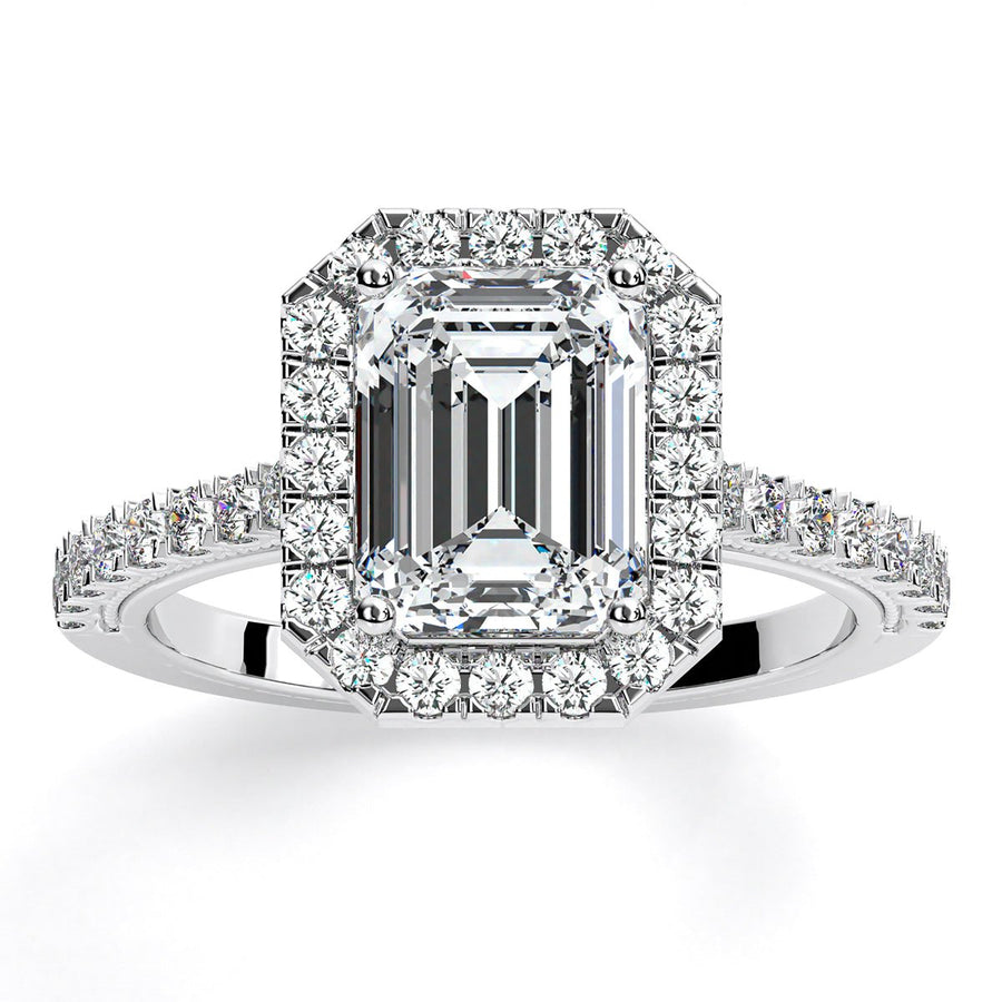 1.00 ct - Florizel - Emerald Moissanite Engagement Ring