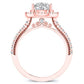 Florizel Cushion Diamond Bridal Set (Lab Grown Igi Cert) rosegold