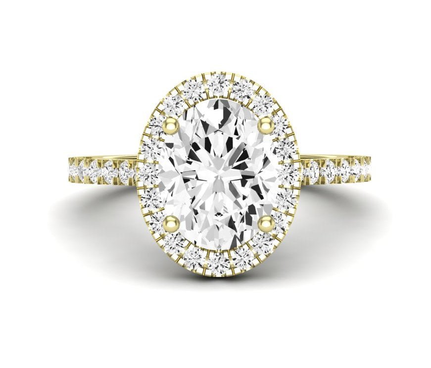 Florizel Oval Diamond Engagement Ring (Lab Grown Igi Cert) yellowgold