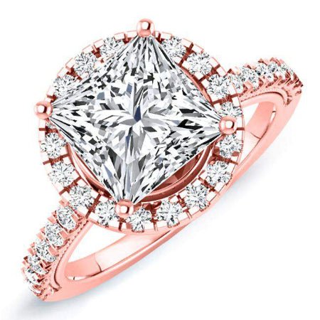 Florizel Princess Diamond Engagement Ring (Lab Grown Igi Cert) rosegold