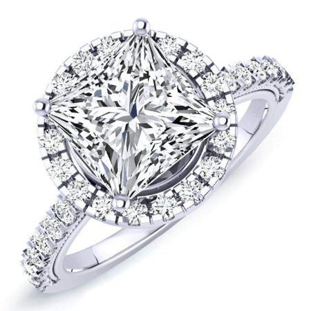 2.00 ct - Florizel - GIA Natural Princess Diamond Engagement Ring