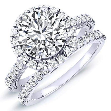 1.00 ct - Florizel - GIA Natural Round Diamond Bridal Set