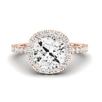 Florizel Diamond Matching Band Only (does Not Include Engagement Ring) For Ring With Cushion Center rosegold