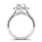 Florizel Diamond Matching Band Only (does Not Include Engagement Ring) For Ring With Cushion Center whitegold