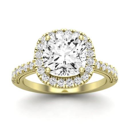 Florizel Diamond Matching Band Only (does Not Include Engagement Ring) For Ring With Cushion Center yellowgold