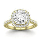 Florizel Diamond Matching Band Only (does Not Include Engagement Ring) For Ring With Cushion Center yellowgold