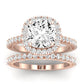 Florizel Diamond Matching Band Only (does Not Include Engagement Ring) For Ring With Cushion Center rosegold