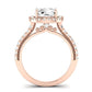 Florizel Diamond Matching Band Only (does Not Include Engagement Ring) For Ring With Cushion Center rosegold