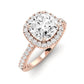 Florizel Diamond Matching Band Only (does Not Include Engagement Ring) For Ring With Cushion Center rosegold