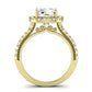 Florizel Diamond Matching Band Only (does Not Include Engagement Ring) For Ring With Cushion Center yellowgold