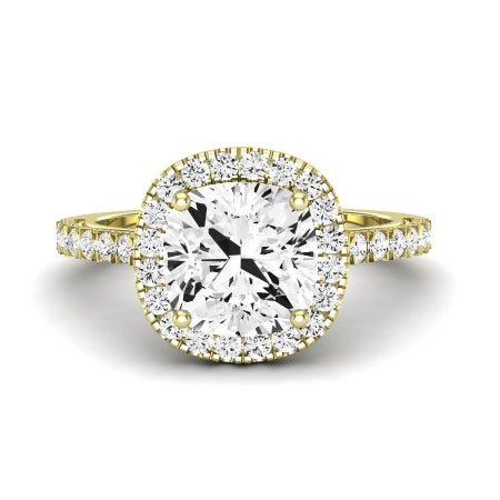 Florizel Diamond Matching Band Only (does Not Include Engagement Ring) For Ring With Cushion Center yellowgold