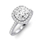 Florizel Diamond Matching Band Only (does Not Include Engagement Ring) For Ring With Cushion Center whitegold