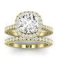 Florizel Diamond Matching Band Only (does Not Include Engagement Ring) For Ring With Cushion Center yellowgold