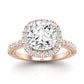 Florizel Diamond Matching Band Only (does Not Include Engagement Ring) For Ring With Cushion Center rosegold