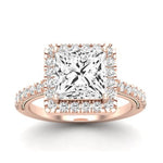 Florizel Diamond Matching Band Only (does Not Include Engagement Ring) For Ring With Princess Center rosegold