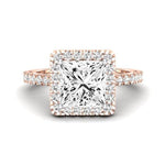 Florizel Diamond Matching Band Only (does Not Include Engagement Ring) For Ring With Princess Center rosegold
