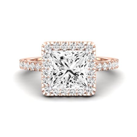 Florizel Diamond Matching Band Only (does Not Include Engagement Ring) For Ring With Princess Center rosegold