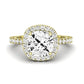 Florizel Moissanite Matching Band Only (does Not Include Engagement Ring) For Ring With Cushion Center yellowgold