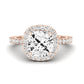 Florizel Moissanite Matching Band Only (does Not Include Engagement Ring) For Ring With Cushion Center rosegold