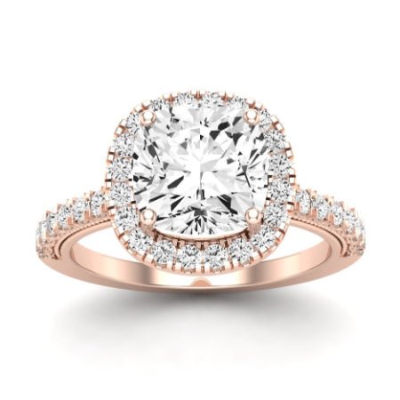 Florizel Moissanite Matching Band Only (does Not Include Engagement Ring) For Ring With Cushion Center rosegold