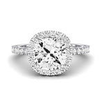Florizel Moissanite Matching Band Only (does Not Include Engagement Ring) For Ring With Cushion Center whitegold