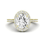 Florizel Moissanite Matching Band Only (does Not Include Engagement Ring) For Ring With Oval Center yellowgold