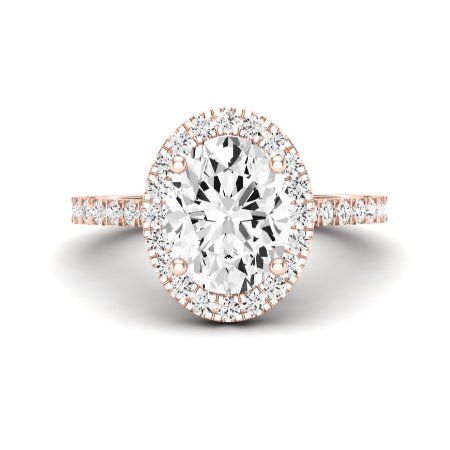Florizel Moissanite Matching Band Only (does Not Include Engagement Ring) For Ring With Oval Center rosegold
