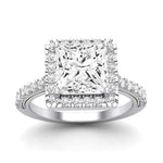 Florizel Moissanite Matching Band Only (does Not Include Engagement Ring) For Ring With Princess Center whitegold