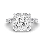 Florizel Moissanite Matching Band Only (does Not Include Engagement Ring) For Ring With Princess Center whitegold