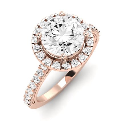 Florizel Moissanite Matching Band Only (does Not Include Engagement Ring) For Ring With Round Center rosegold