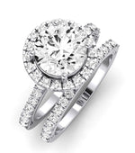 Florizel Moissanite Matching Band Only (does Not Include Engagement Ring) For Ring With Round Center whitegold
