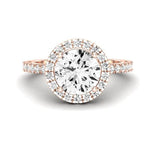 Florizel Moissanite Matching Band Only (does Not Include Engagement Ring) For Ring With Round Center rosegold