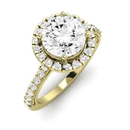 Florizel Moissanite Matching Band Only (does Not Include Engagement Ring) For Ring With Round Center yellowgold