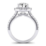 Florizel Moissanite Matching Band Only (does Not Include Engagement Ring) For Ring With Round Center whitegold