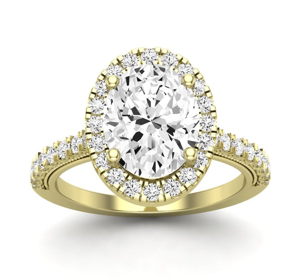 Florizel Oval Diamond Engagement Ring (Lab Grown Igi Cert) yellowgold