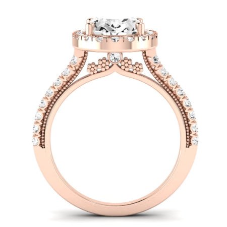 Florizel Oval Moissanite Bridal Set rosegold