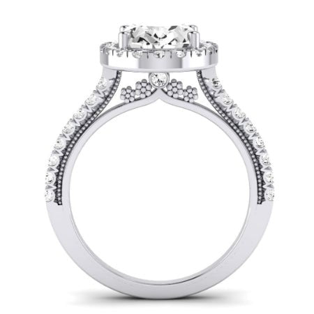 Florizel Oval Moissanite Bridal Set whitegold