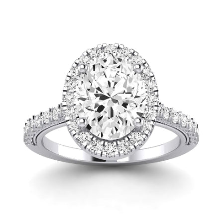 Florizel Oval Moissanite Bridal Set whitegold