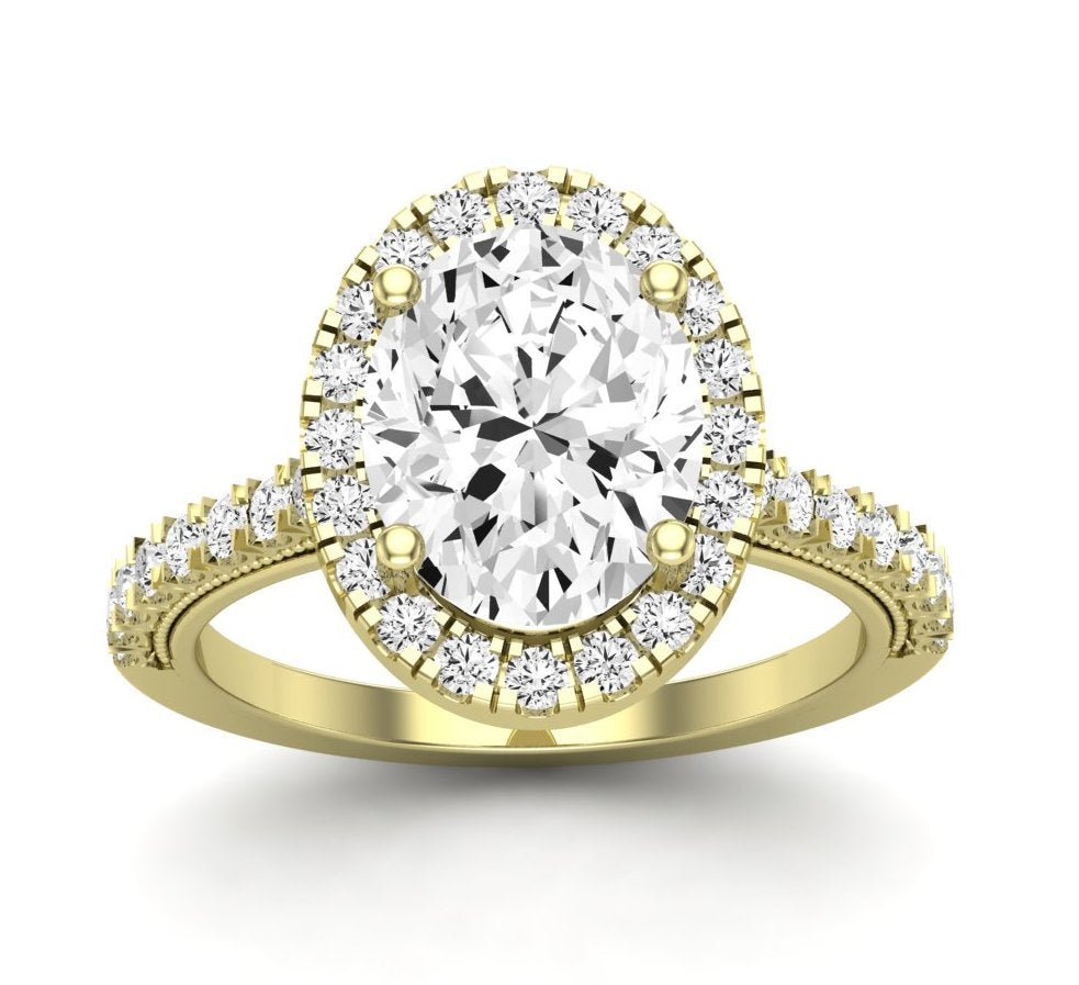 Florizel Oval Moissanite Engagement Ring yellowgold