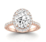 Florizel Oval Moissanite Engagement Ring rosegold