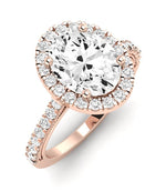 Florizel Oval Moissanite Engagement Ring rosegold