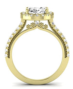 Florizel Oval Moissanite Engagement Ring yellowgold